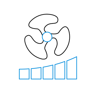Ventilatora ātruma soļi Ventilatora ātruma soļi